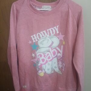 Simply Southern Pink Howdy Baby Sweatshirt